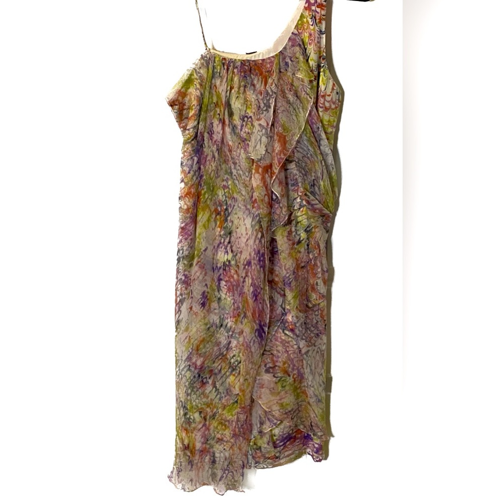 Poleci silk one shoulder dress size 2 EUC